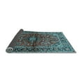 thumbnail image 2 of Ahgly Company Indoor Rectangle Medallion Light Blue Traditional Area Rugs, 8' x 10', 2 of 4