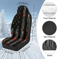 thumbnail image 7 of Uorisanigo Car Seat Covers for Front 2 Piece High Back Vehicle Cushion Cover Anti-Slip Gray Camouflage USA Flag Automotive Seat Protectors Decor Universal Fit for Most Cars Sedan SUVs, 7 of 7