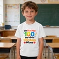 thumbnail image 2 of Tops de Manga Corta Linda con Impresión Gráfica para Niños Niños Y Niñas, Tela Suave Transpirable para la Temporada Escolar, Juego Informal, 2 of 9