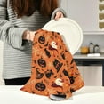 thumbnail image 6 of Dreamtimes Halloween Pumpkin Kitchen Dish Towels 4 PieceAbsorbent Soft Dishcloths Towels Reusable Hand Towels Quick Drying Cleaning Cloth, Tea Towels,18" x 28", 6 of 7
