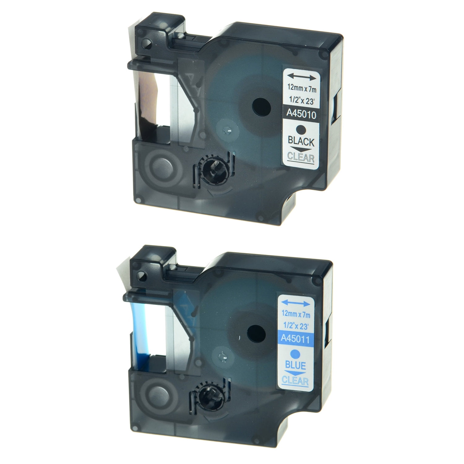 3PK 45011 Blue on Clear Label Tape Cassette For Dymo D1 Labelmanager 400 1//2/"