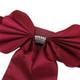 thumbnail image 6 of BalsaCircle 5 Burgundy Reversible Satin Faux Leather Bow Tie Chair Sashes Buckles, 6 of 8
