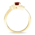 thumbnail image 2 of SZUL Women's Round Shaped Garnet and Diamond Tierra Ring in 10K Yellow Gold, 2 of 5