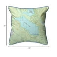 thumbnail image 2 of Betsy Drake Interiors Sunset Lake, NH Nautical Map Extra Large Zippered Indoor/Outdoor Pillow 22x22, 2 of 2