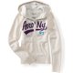 thumbnail image 1 of Aeropostale - Sudadera con capucha y cremallera para mujer Aero Ny 87, color blanco roto, tamaño mediano, 1 of 1