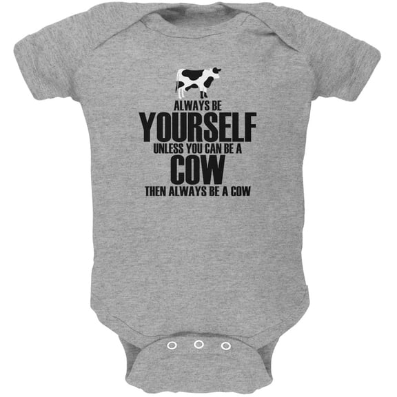 Old Glory Always Be Yourself Cow Short Sleeve Graphic Baby One Piece