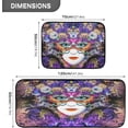 thumbnail image 2 of SKYSONIC Abstract Mystic Woman Kitchen Rugs 2 Pieces, Purple Flower Floor Mat Room Area Rug Washable Carpet Perfect for Living Room Bedroom Entryway, 2 of 7
