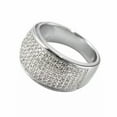 thumbnail image 3 of QQTDFG Womens Mens Sterling Silver Sparkly Bling CZ Statement Band Ring A3121-9, 3 of 8