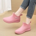 thumbnail image 4 of hoksml Women's Waterproof Ankle Rain Boots, Slip-On Rubber Shoes for Outdoor and Daily Wear, 4 of 8