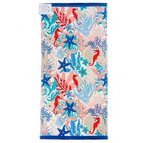 Mainstays Coral Reef Beach Towel, 36 in x 72 in