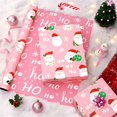 thumbnail image 3 of Papel de regalo WERNNSAI 43 cm x 10 m reversible Papá Noel rosa, 3 of 7
