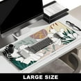 thumbnail image 2 of Large Mouse Pad, Desk Pad, XXL XL Extended Gaming Mouse Pad, Desk Mat for Office & Home, Long Keyboard Mat, Huge Mouse Pad, Desktop Full Cover 31.5 x 11.8 Inches, Modern Style Blue Flowers, 2 of 6