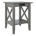 thumbnail image 2 of AFI Furnishings Lexi Solid Wood Printer Stand with USB Charging Station in Gray, 2 of 8