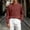 Red, variant on WRFWUL Mens Corduroy Sweatshirt Casual Stand Collar Long Sleeve Henley Pullover Shirt Ribbed Knit Golf Clothes