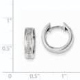 thumbnail image 2 of 14k White Gold Diamond Complete Hinged Hoop Earrings XE798A, 2 of 2