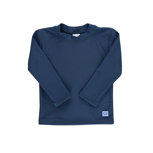 Rash Guard Rugged Butts, manga larga, azul marino, para niños de 6 a 12 años