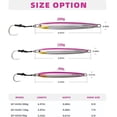 thumbnail image 6 of BLUEWING Speed Vertical Jigging Lure, Offshore Vertical Jig Deep Sea Jigging Lures, Saltwater Jigs Fishing Lures for Tuna Salmon Snapper Kingfish, Pink/Silver,90g, 6 of 7