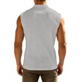 thumbnail image 6 of Men's Sleeveless Tank Tops Casual Summer Workout Beach Shirts for Outdoor Activities Daily Wear Gym Use Light Gray 2XL, 6 of 8