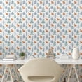 thumbnail image 3 of Ambesonne Rustic Peel & Stick Wallpaper for Home, Forest Cartoon Bear, 13"x36", Grey Teal Pale Brown, 3 of 6