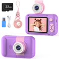 thumbnail image 1 of Cámara infantil PURULU con lente abatible 180° HD 1080P 32GB, tarjeta SD, 1 of 7