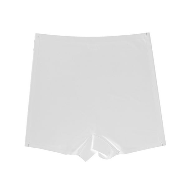 Avamo Women Comfy Plain Panties Home High Waist Boxer Briefs White L 