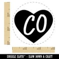 thumbnail image 2 of CO Colorado State in Heart Self-Inking Rubber Stamp Ink Stamper - Black Ink - Small 3/4 Inch, 2 of 7
