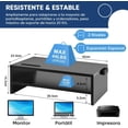 thumbnail image 3 of WEAGP Soporte Monitor, Soporte Elevador para Monitor 2 Niveles con Soporte Tel&eacute;fono Soporte de Monitor para Escritorio Organizador de Almacenamiento para Monitores de Computadoras Port&, 3 of 7