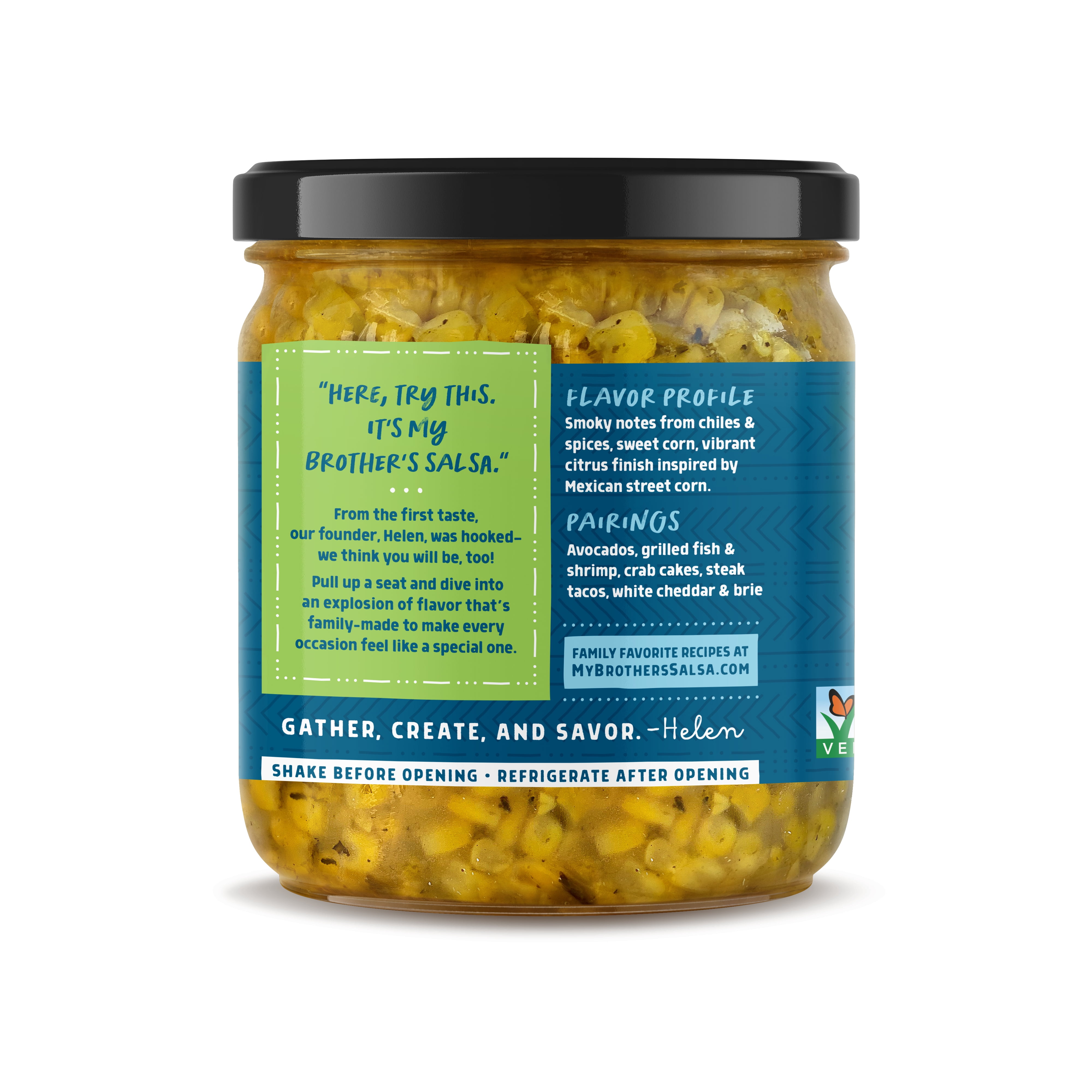 (2 pack) My Brother's Street Corn Salsa, Medium, 16 oz Jar