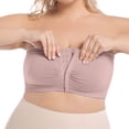 thumbnail image 4 of Lixiuxyad Strapless Bras for Women Plus Size Front Closure Push Up Wireless Bra Racerback Bandeau T Shirt Underwire Bust Support,Pink, 4 of 7