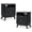 Black, variant on Night Stand with Charging Station, Fluted Bedside Table Furniture,19.7'' W X 15'' D