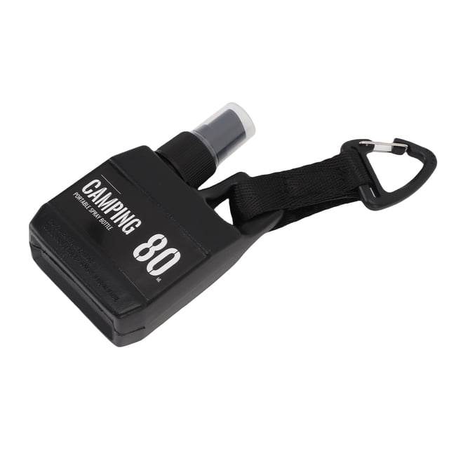 Empty Plastic Spray Bottle, Mini 80ml Refillable Spraying Container with Hanging Buckle for Outdoor Travel and Camping