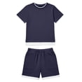 thumbnail image 5 of Bigetiay Boys Summer Clothes Fashion Active Breathable Crew Neck T-Shirt and Shorts Set Size 6-7 Years Boys Clothes, 5 of 5