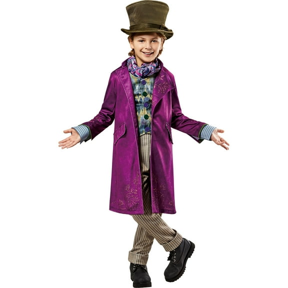 Wonka Movie Willy Wonka Deluxe Costume for Kids by Rubies, Boys Large