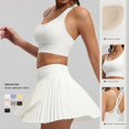 thumbnail image 3 of qafoshin Solid Color Sport Bras for Women Breathable Stretch Comfy Wirefree Workout Bras High Support Pad Mesh Racerback Bras, 3 of 7