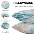 thumbnail image 5 of Turquoise Waves Coastal Lumbar Pillow Covers 20x12 Inch Set of 2, Teal Ombre Summer Beach Oceans Waterproof Outdoor Pillow Covers, Decorative Cushion Pillowcases for Couch, Sofa, Bed, Garden, Patio, 5 of 9