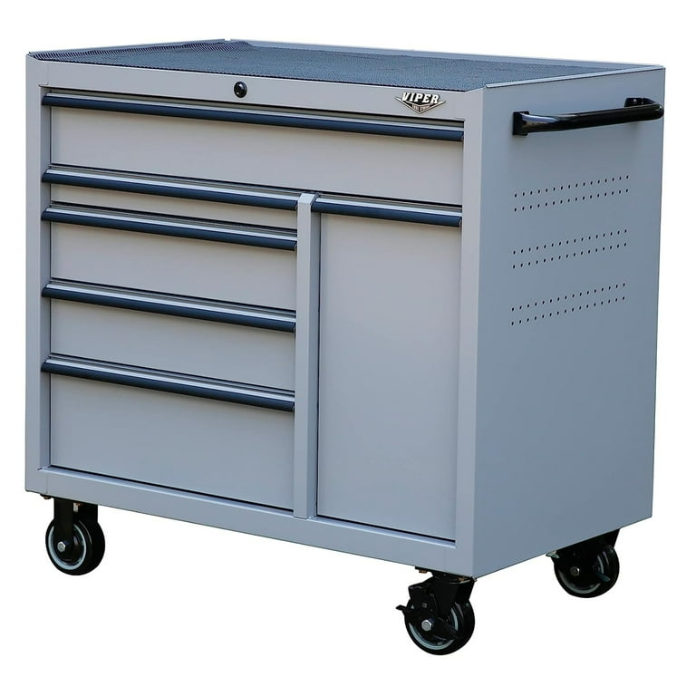 Viper Tool Storage 41-Inch 6-Drawer Steel Rolling Cabinet, Sonic Gray Viper Tool Storage 41-Inch 6-Drawer Steel Rolling Cabinet, Sonic Gray
