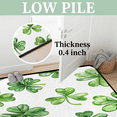 thumbnail image 4 of CURLYOOT St.patrick's Day Rug for Living Room Bedroom, 4x6 Ft Washable Area Rug, Non Slip Rugs for Entryway, Green Shamrock Lucky Clover Leaf Large Carpet for Indoor Dining Room, 4 of 8
