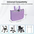 thumbnail image 4 of SupreGear Wheelchair Side Bag, Armrest Storage Organizer for Rollator, Walkers, Knee Scooters, Purple, 4 of 8
