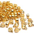 thumbnail image 4 of BronaGrand Bail Tube Beads, 100pcs Antique Golden, 4mm Hole, Fit Snake Chain, European Charm Bracelet, Necklace, 4 of 7