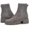 thumbnail image 2 of KAQ Womens Platform Ankle Boots Elastic Chunky Block Heel Chelsea Booties Sole Non-Slip Combat Shoes, 2 of 7