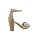 thumbnail image 2 of Rise-7 Women's Open Toe Ankle Strap Buckle Chunky High Heels Sandals Shoes ( Rose Gold, 10 ), 2 of 2