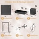 thumbnail image 2 of Organizador de pared Peg Board FZK PegBoard con 4 tableros perforados negros, 2 of 6