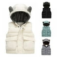 thumbnail image 2 of Esho 12M-6T Kids Baby Boys Girls Warm Hooded Puffer Vest Jacket Toddlers Fleece Lined Waistcoat Jacket Coats Outerwear, 2 of 2