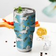 thumbnail image 3 of 30oz Blue Dinosaurs with Coins Dynamic Tumblers Stainless Steel Tumbler with Lid and Straw,Vacuum Insulated Double Wall Travel Tumbler Cups Mug with Cleaning Brush for Coffee,Tea, 3 of 7