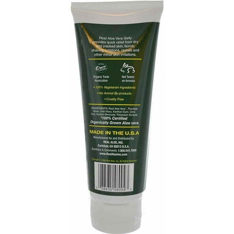 Real Aloe Real Aloe Vera Gelly Organically Grown, Unscented, 6.8oz, 3-Pack  - Walmart.com