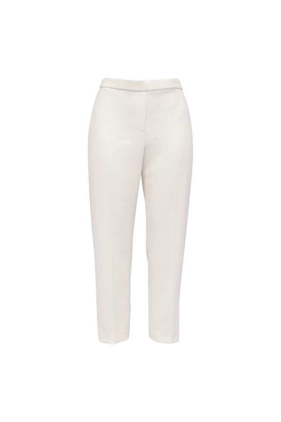Pre-Owned Theory Trousers in White Triacetate