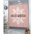thumbnail image 4 of Hello Winter Bathroom Shower Curtains with Hooks, Snowflake Pink Waterproof Fabric Washable Shower Curtain for Home Hotel Bathtub Decor 36x72 Inches, 4 of 7