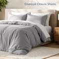 thumbnail image 6 of Bare Home Luxury Duvet Cover and Sham Set - Premium 1800 Collection - Ultra-Soft - Twin/Twin-XL, Light Gray, 2-Pieces, 6 of 10
