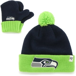 47 Brand Men's Neon Green Seattle Seahawks Secondary Logo Knit Beanie