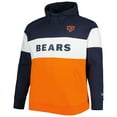 thumbnail image 2 of Men's New Era Navy/Orange Chicago Bears Big & Tall Current Team Colorblock Fleece Raglan Pullover Hoodie, 2 of 3
